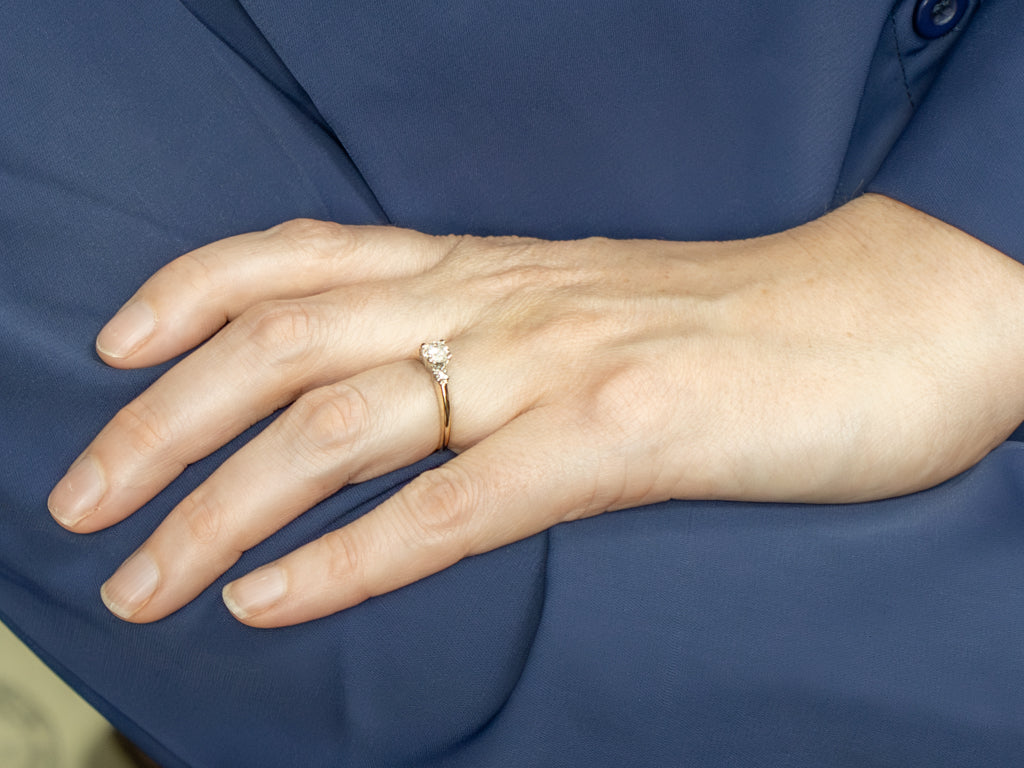 Three Stone Brilliant Diamond Engagement Ring
