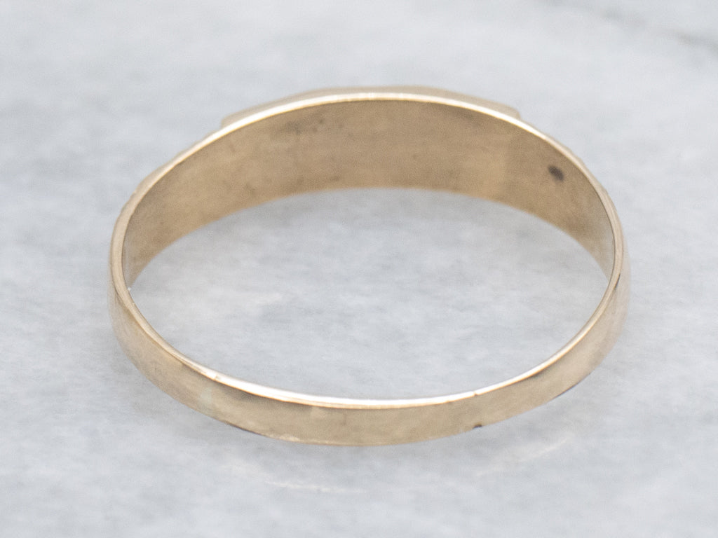 Victorian Gold Faux Pearl and Ruby Doublet Band