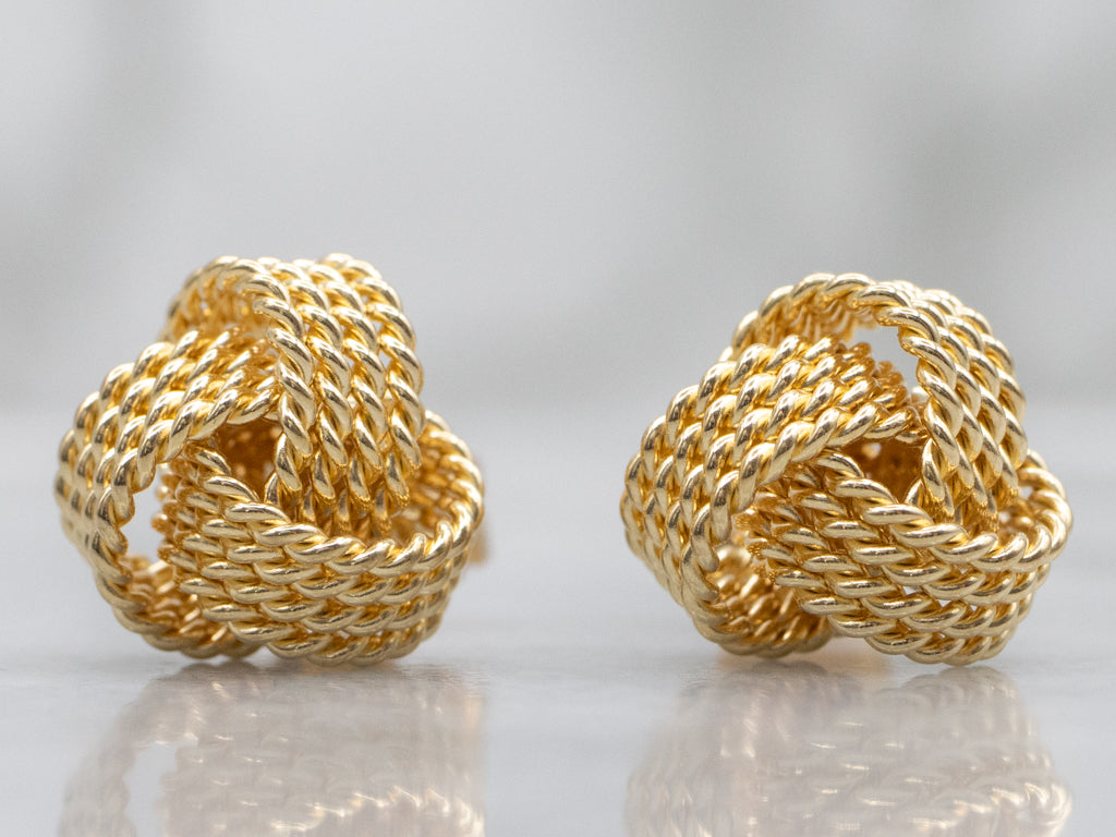 Tiffany & Co. 18-Karat Yellow Gold Somerset Knot Stud Earrings