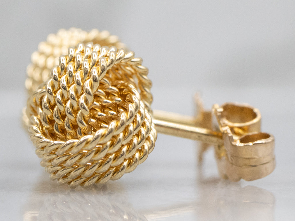 Tiffany & Co. 18-Karat Yellow Gold Somerset Knot Stud Earrings