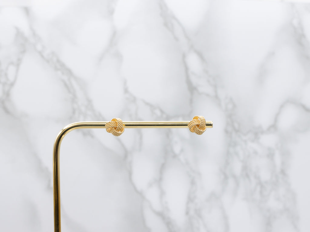 Tiffany & Co. 18-Karat Yellow Gold Somerset Knot Stud Earrings