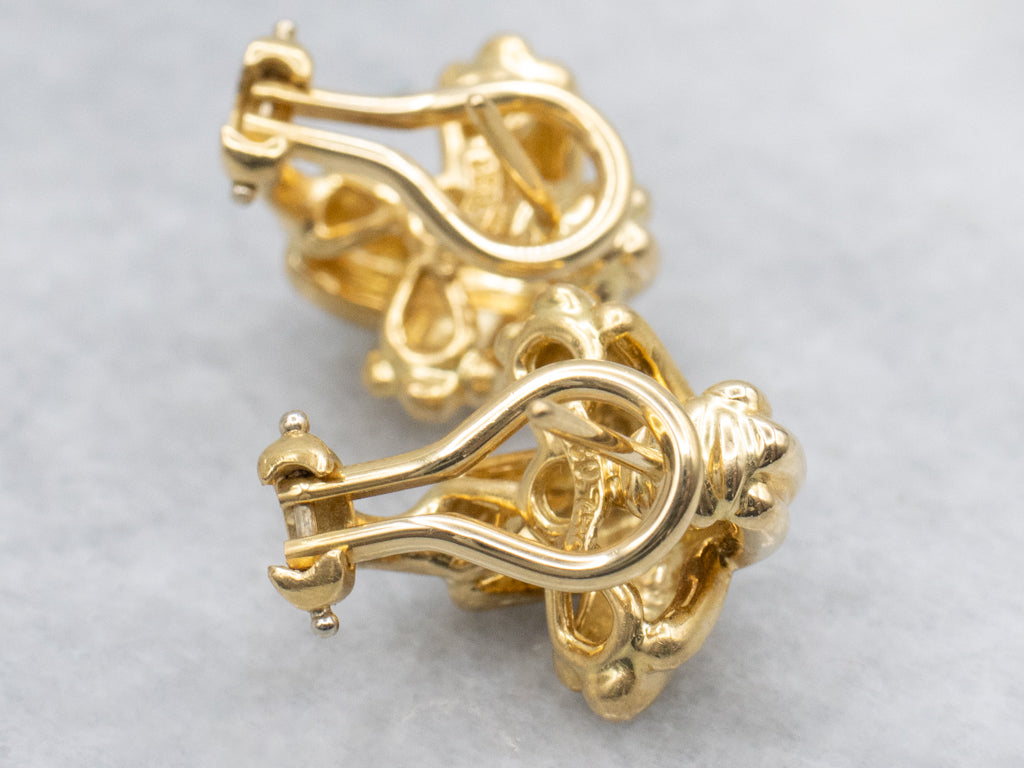 Vintage Tiffany & Co 18-Karat Yellow Gold "X" Earrings