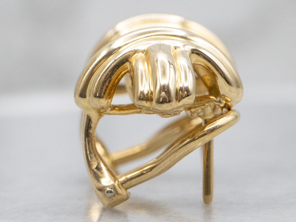 Vintage Tiffany & Co 18-Karat Yellow Gold "X" Earrings