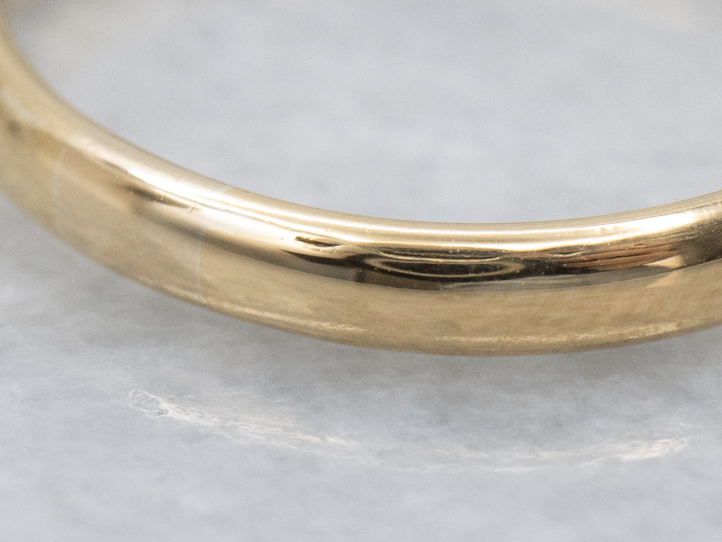 Simple 20-Karat Yellow Gold Wedding Band