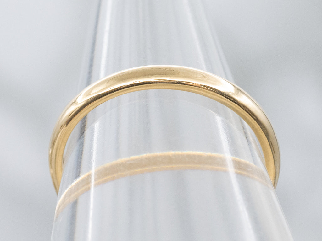 Simple 20-Karat Yellow Gold Wedding Band