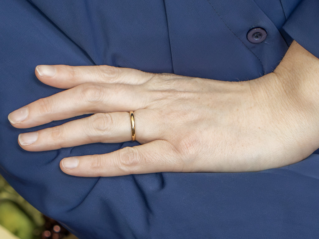 Simple 20-Karat Yellow Gold Wedding Band
