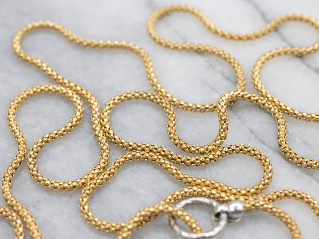 Freshwater Pearl Drop Italian Gold Lariat Necklace