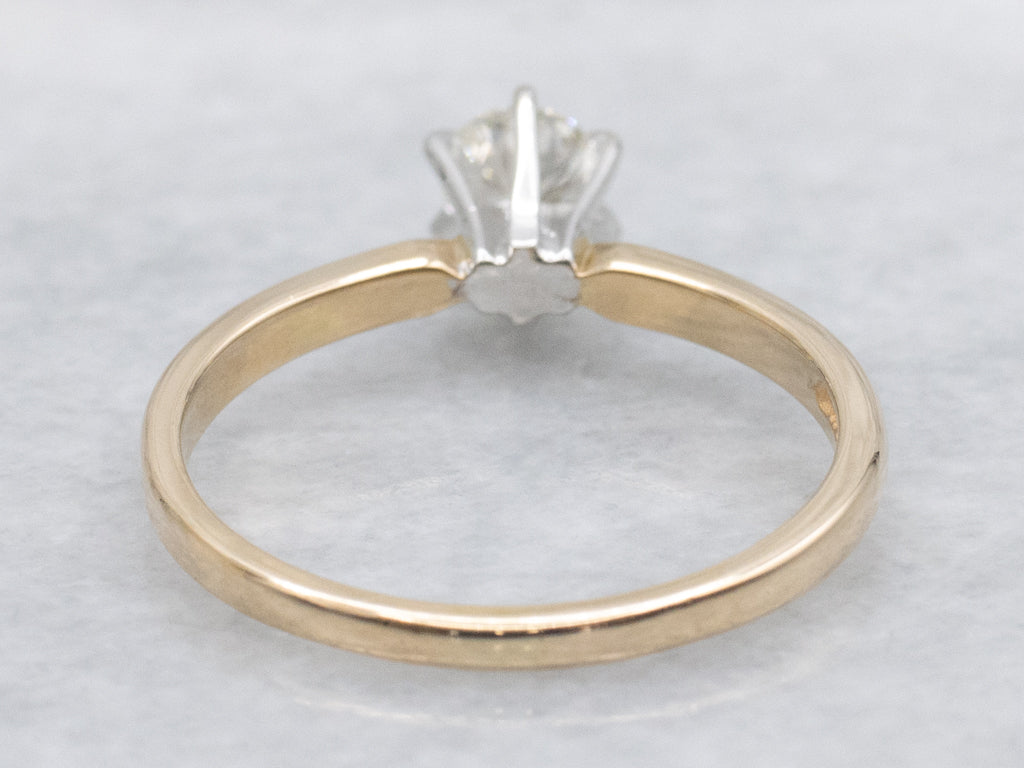 Six-Prong Round Brilliant Diamond Solitaire Engagement Ring