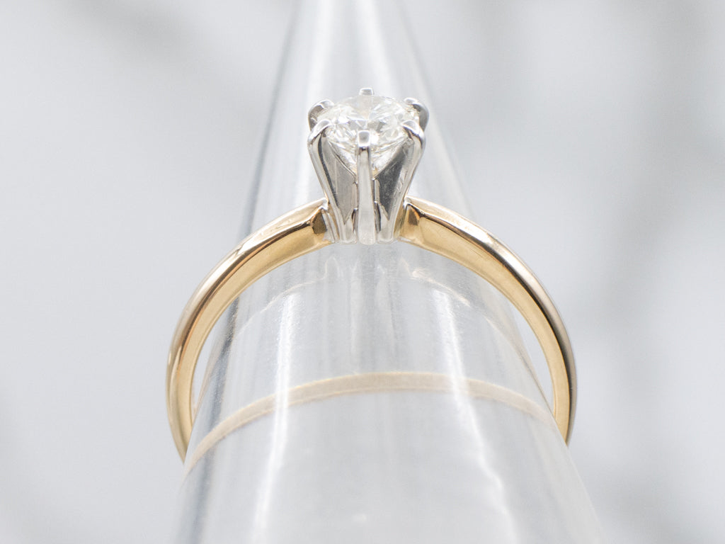 Six-Prong Round Brilliant Diamond Solitaire Engagement Ring