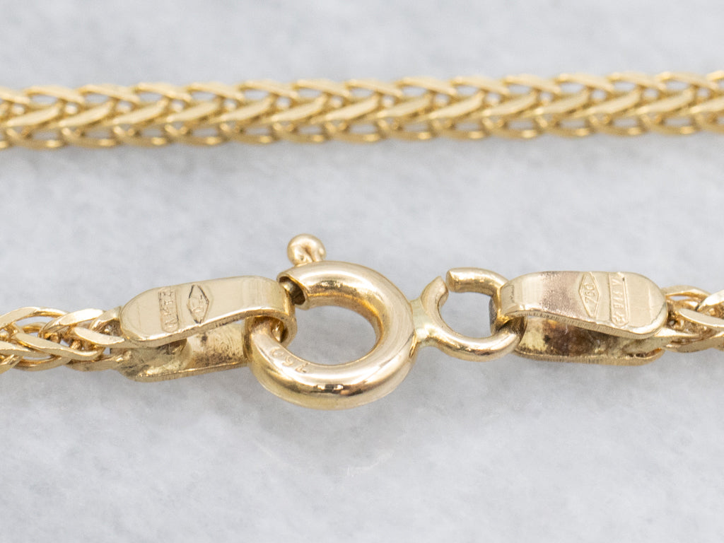 18-Karat Yellow Gold Wheat Chain