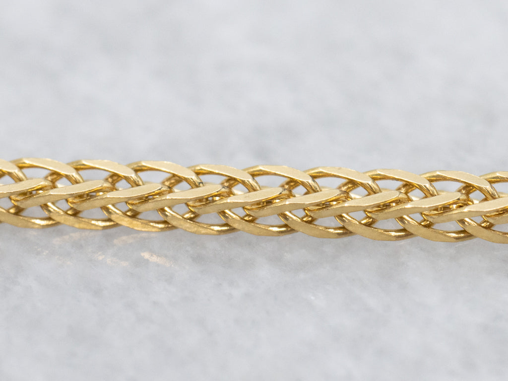 18-Karat Yellow Gold Wheat Chain