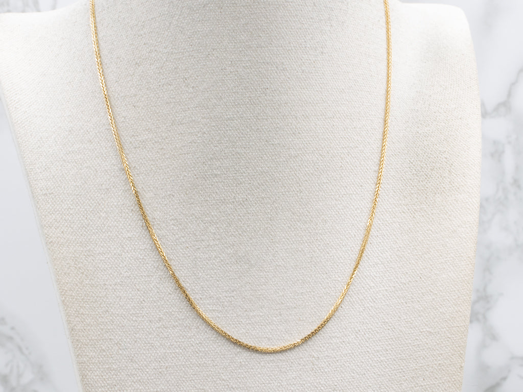 18-Karat Yellow Gold Wheat Chain