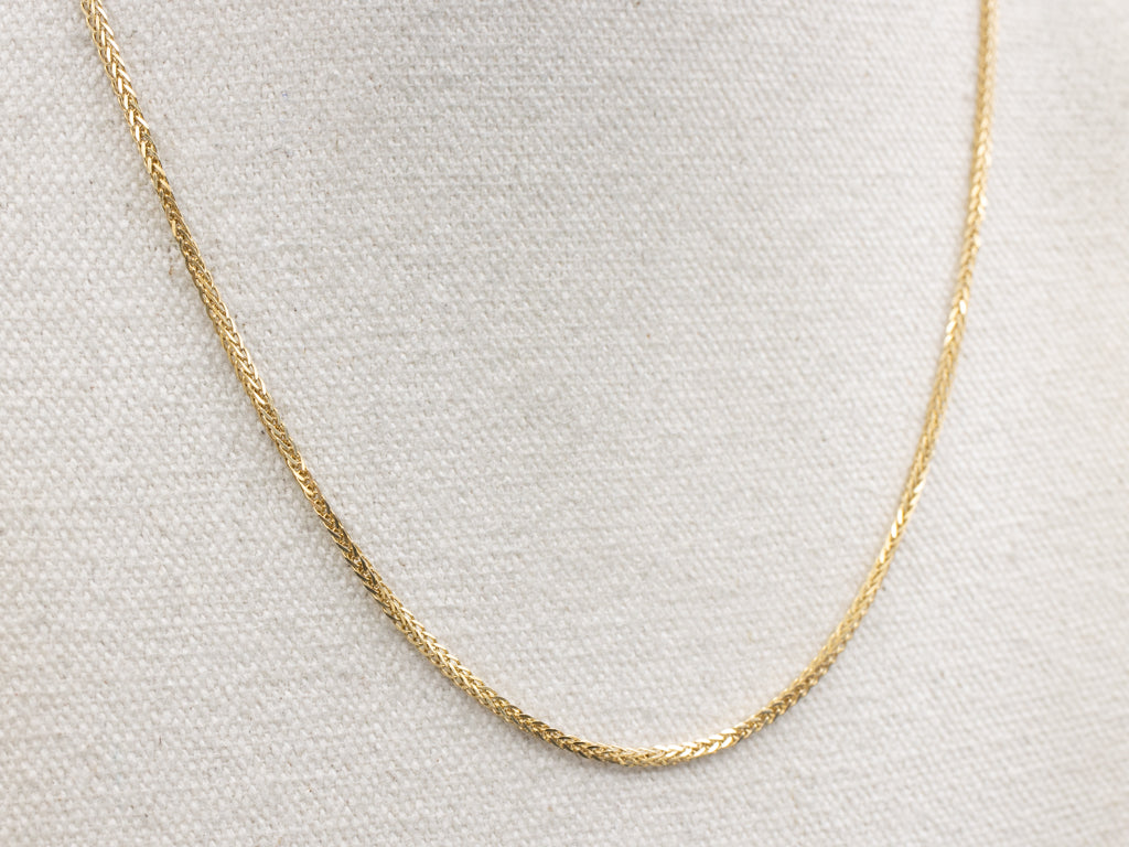 18-Karat Yellow Gold Wheat Chain