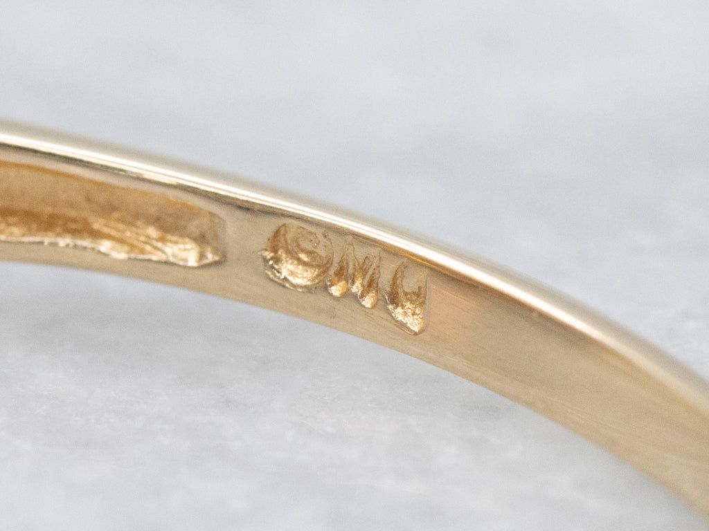 Partial Bezel-Set Citrine Gold Solitaire Ring with Split Shank