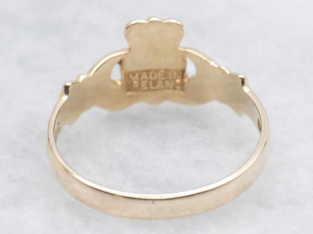 Classic Yellow Gold Claddagh Band