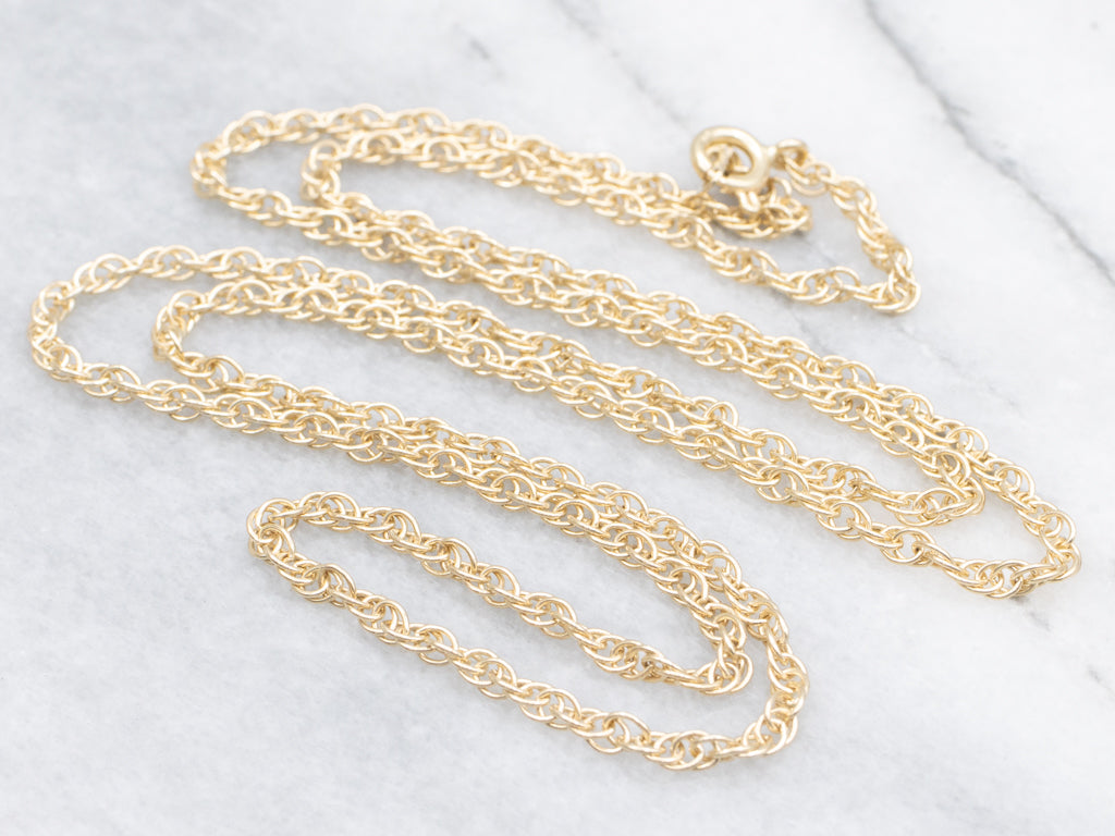 Loose Yellow Gold Rope Link Chain