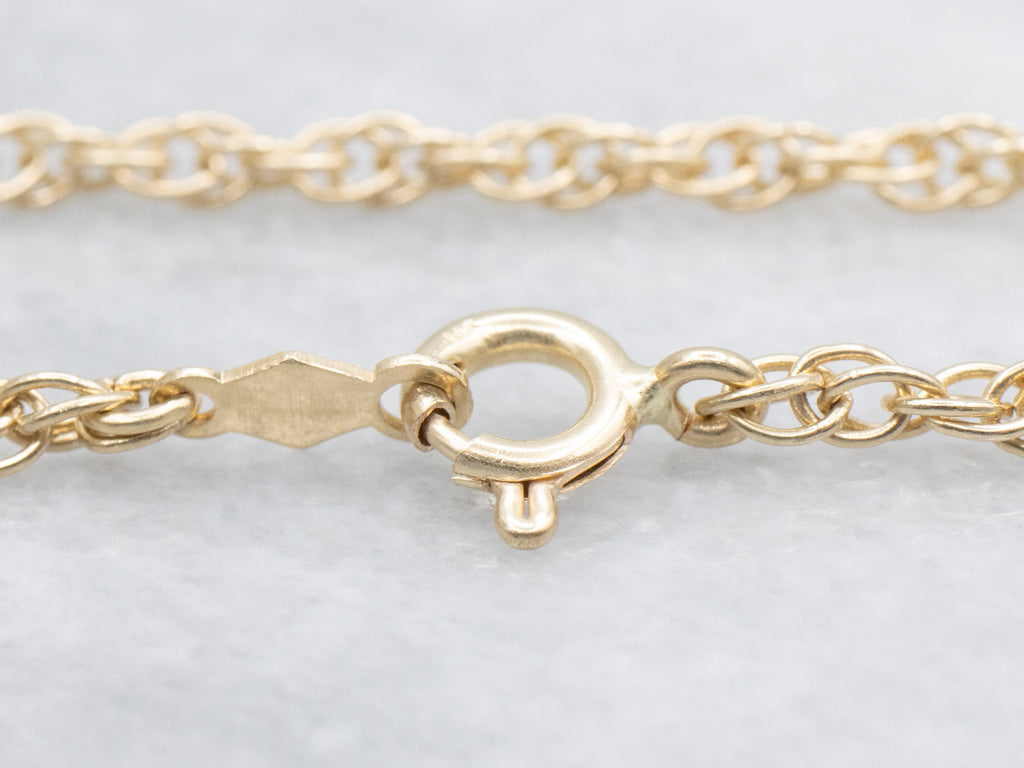 Loose Yellow Gold Rope Link Chain
