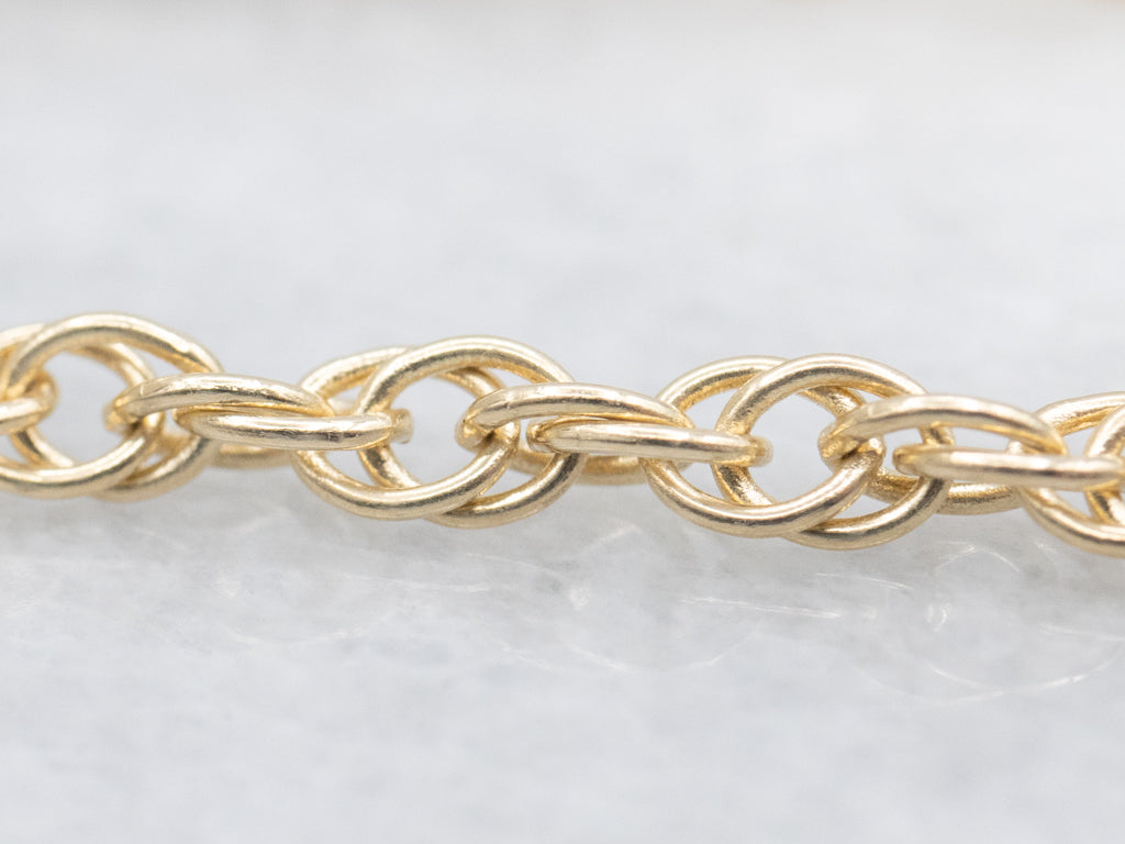 Loose Yellow Gold Rope Link Chain