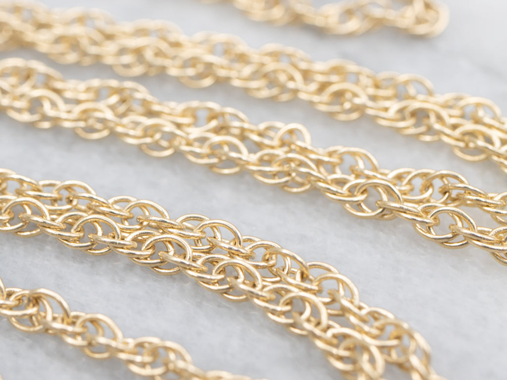 Loose Yellow Gold Rope Link Chain