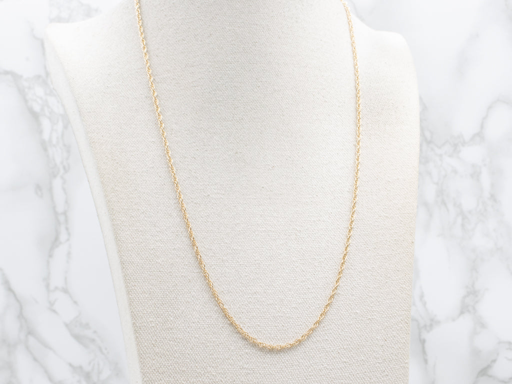 Loose Yellow Gold Rope Link Chain