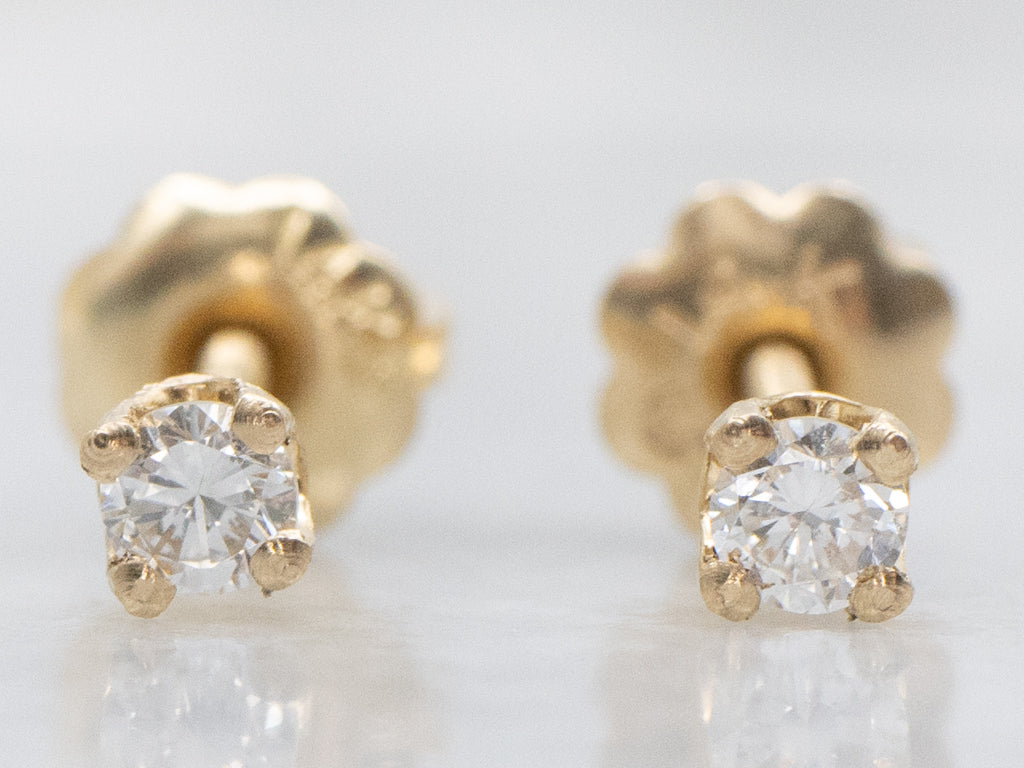 Classic Round Brilliant Diamond Stud Earrings