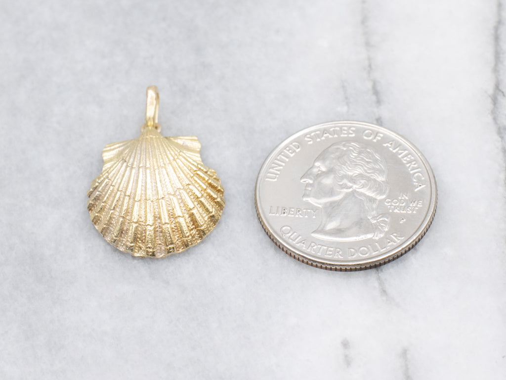 Tiffany and Co. Yellow Gold Scallop Shell Pendant