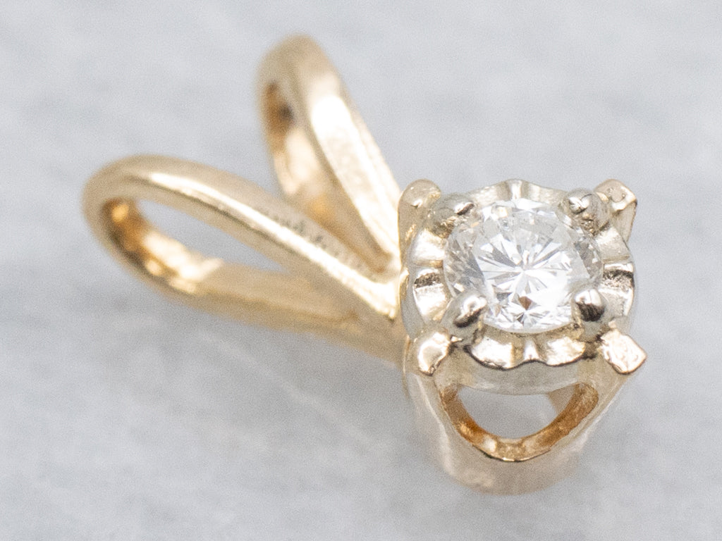 Twinkling Diamond Solitaire Pendant