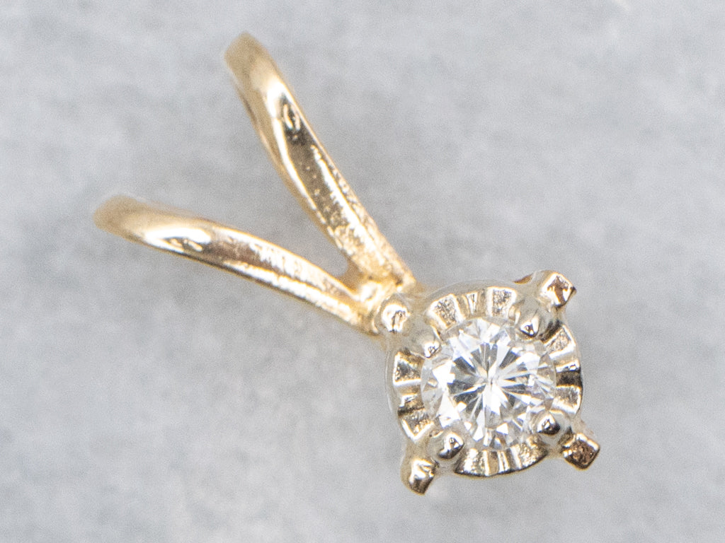 Twinkling Diamond Solitaire Pendant