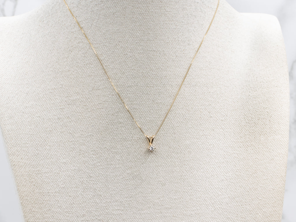 Twinkling Diamond Solitaire Pendant