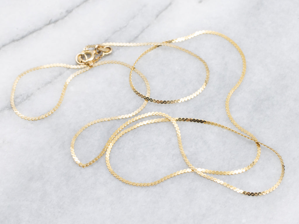 Italian 14-Karat Yellow Gold Serpentine Chain