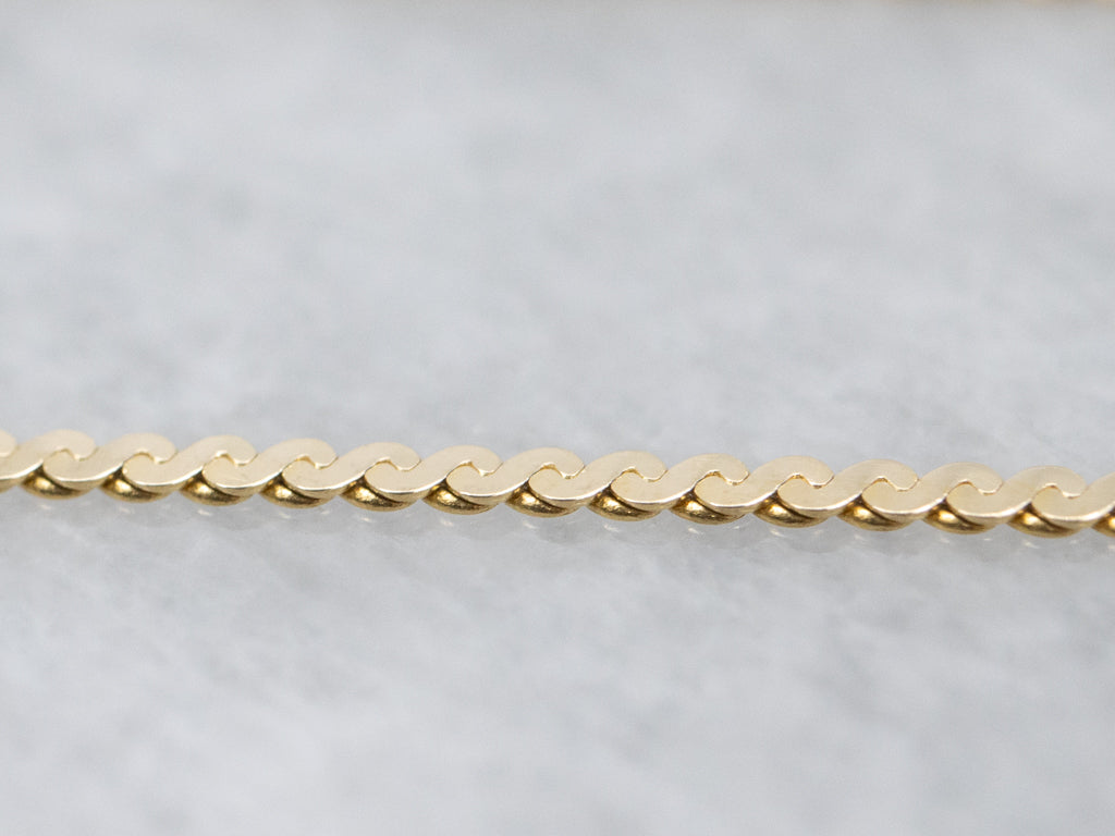 Italian 14-Karat Yellow Gold Serpentine Chain