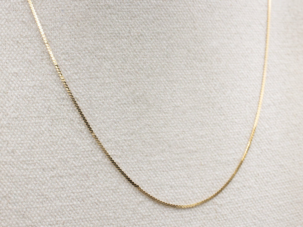 Italian 14-Karat Yellow Gold Serpentine Chain