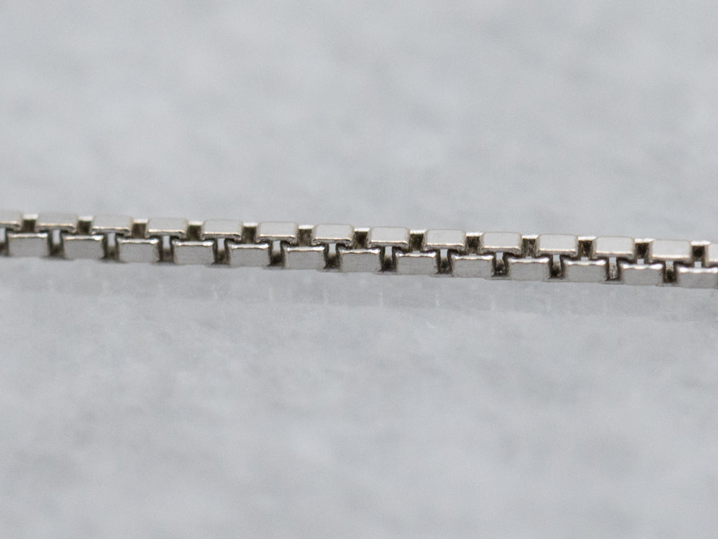 Dainty White Gold Box Chain