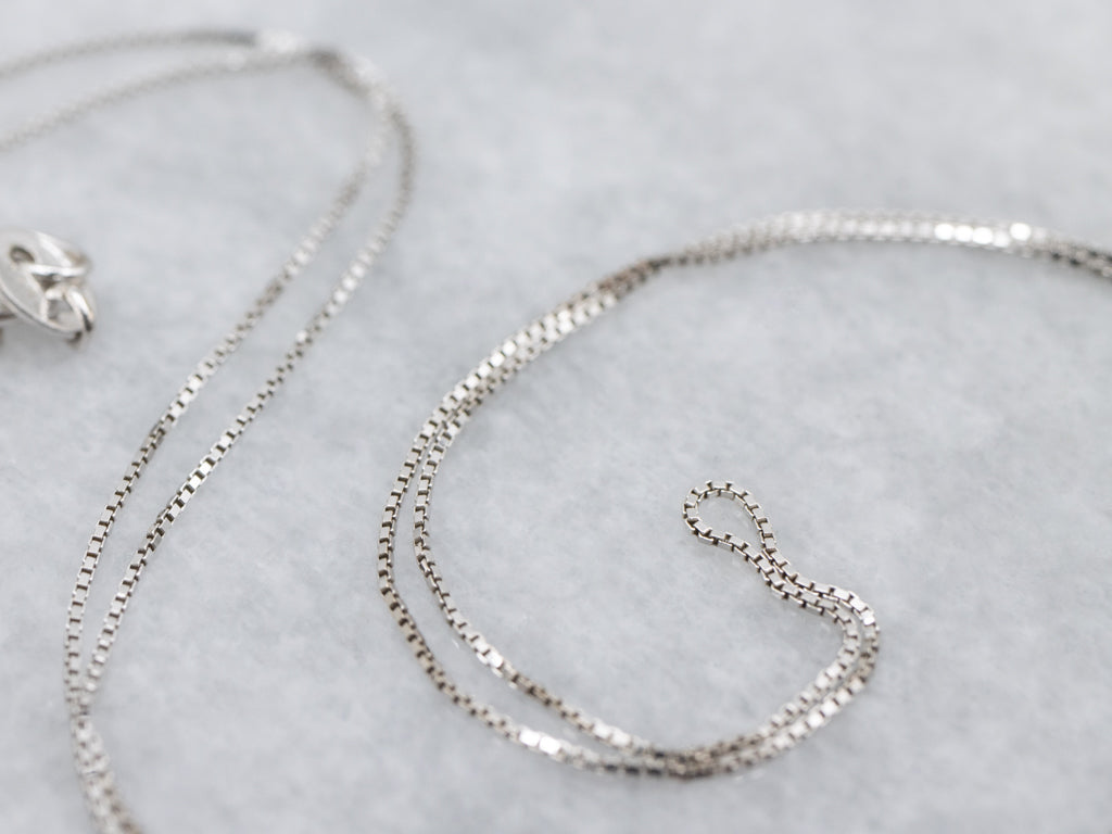 Dainty White Gold Box Chain