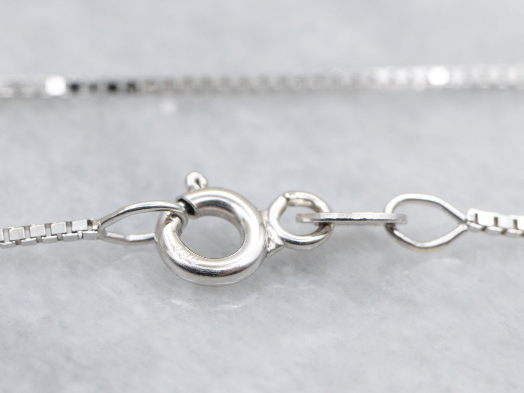 Italian 14-Karat White Gold Box Chain