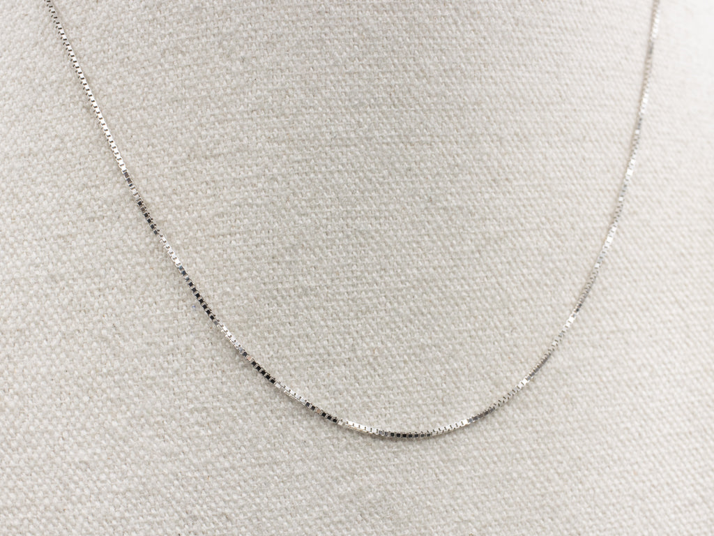 Italian 14-Karat White Gold Box Chain
