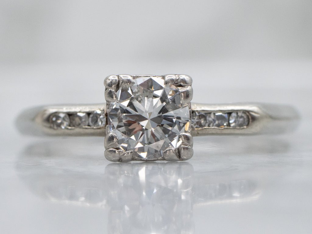 Vintage 1950s European/Transitional Cut Diamond Engagement Ring