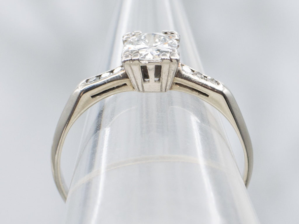 Vintage 1950s European/Transitional Cut Diamond Engagement Ring
