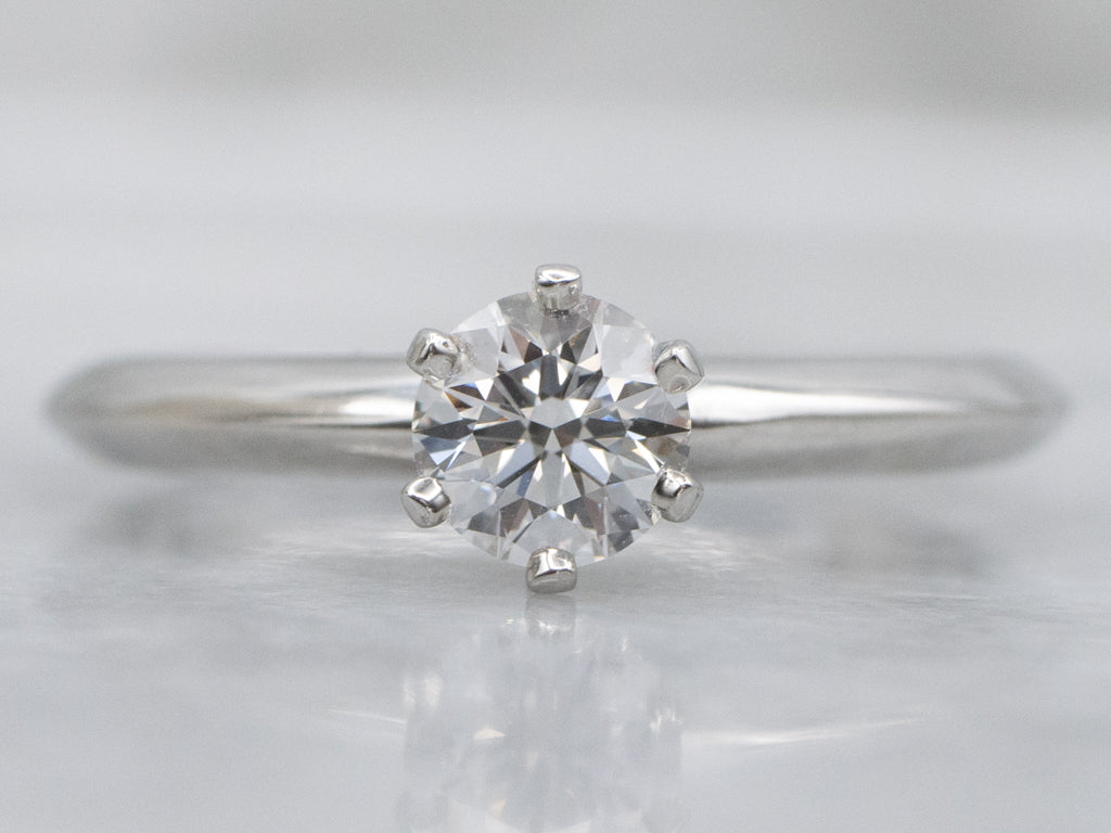 Vintage Tiffany & Co. Platinum Diamond Solitaire Engagement Ring