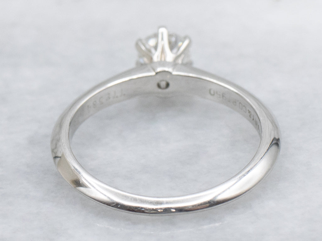 Vintage Tiffany & Co. Platinum Diamond Solitaire Engagement Ring