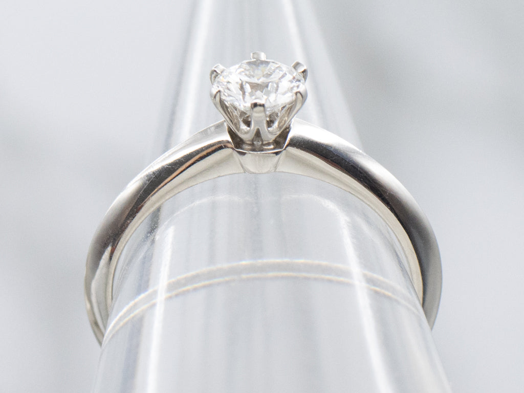 Vintage Tiffany & Co. Platinum Diamond Solitaire Engagement Ring