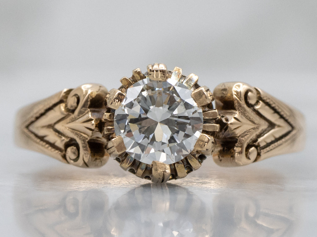 Victorian Era Brilliant Diamond Solitaire Engagement Ring