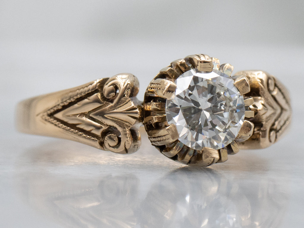 Victorian Era Brilliant Diamond Solitaire Engagement Ring