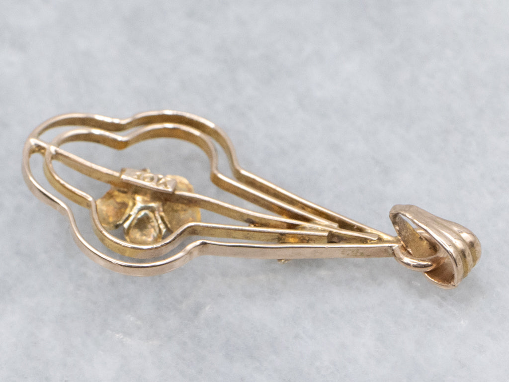 Sweet Little Diamond Flower Lavalier Pendant