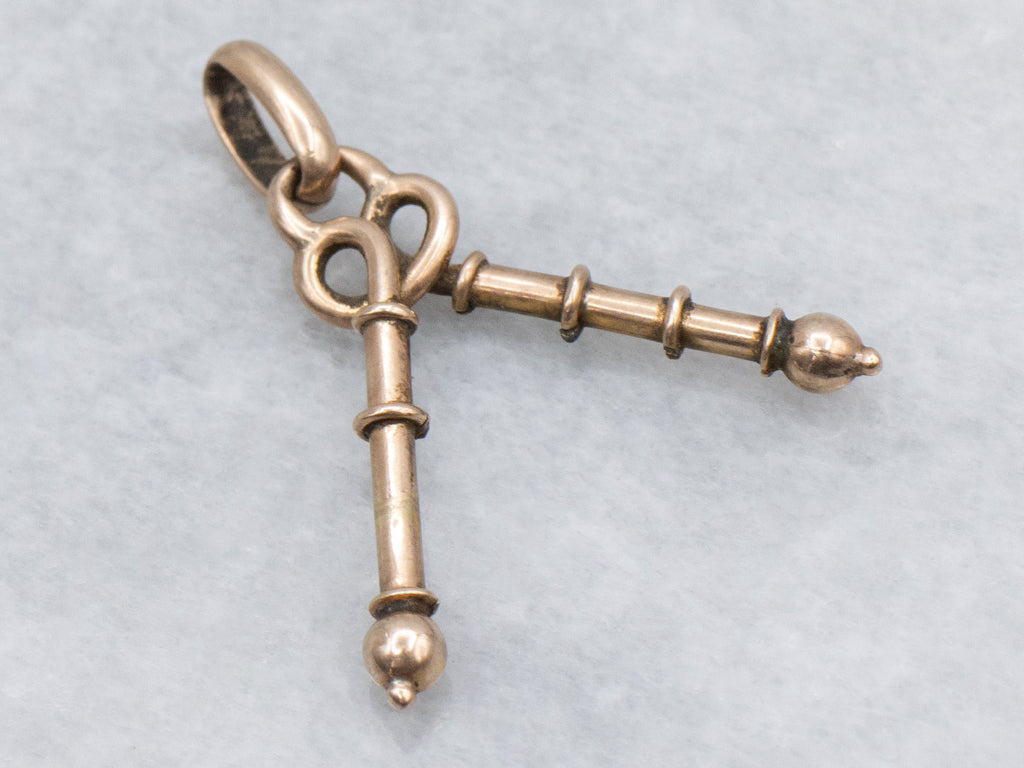 Georgian-Era Double-Ended Crank Pocket Watch Key Fob