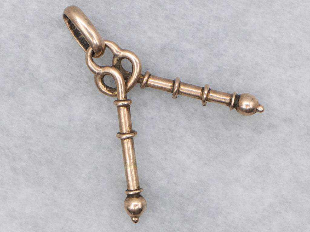 Georgian-Era Double-Ended Crank Pocket Watch Key Fob