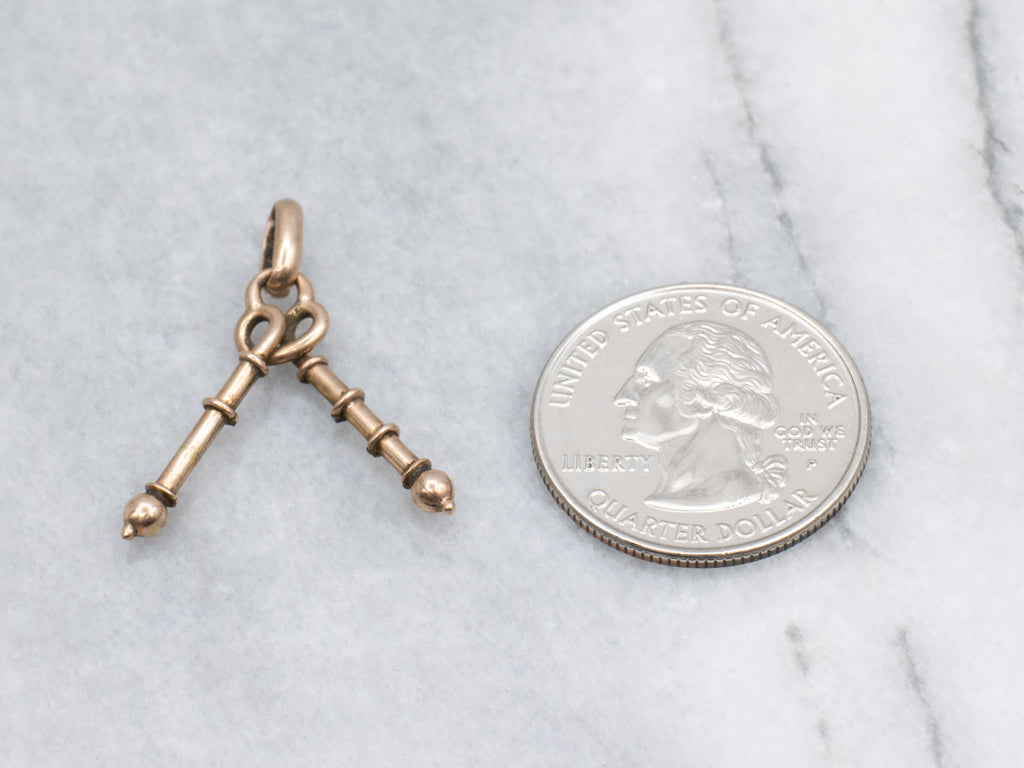 Georgian-Era Double-Ended Crank Pocket Watch Key Fob