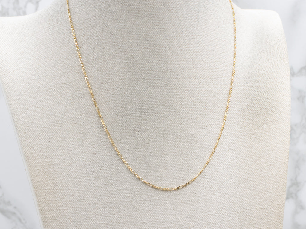 18-Karat Yellow Italian Gold Figaro Chain
