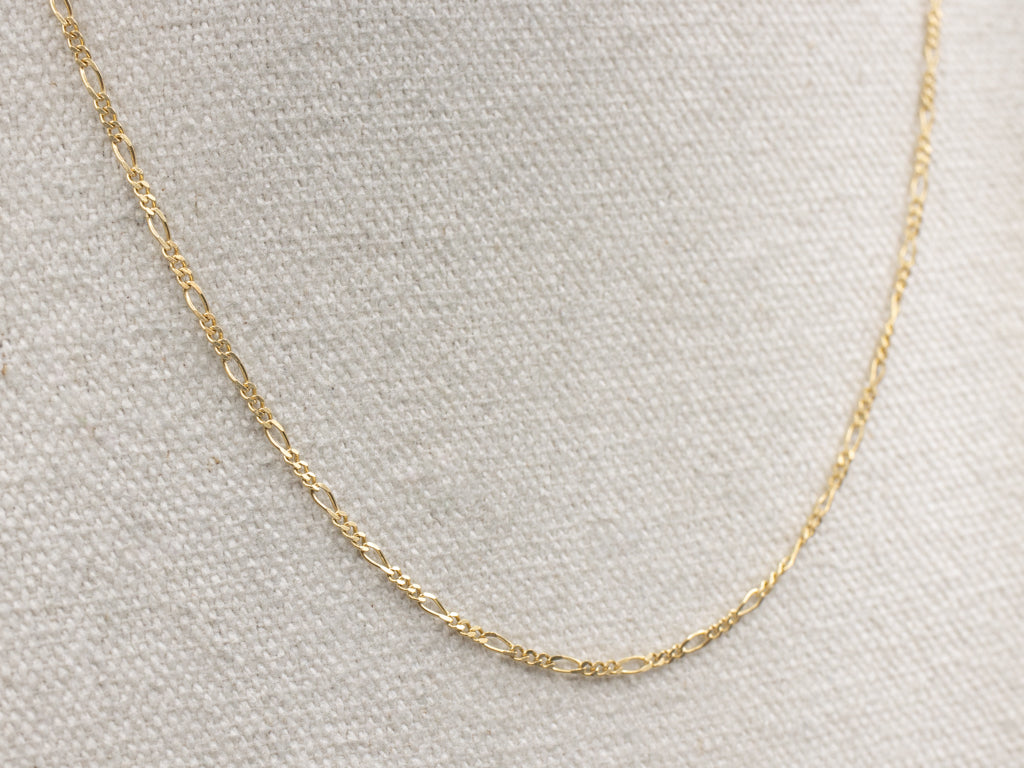 18-Karat Yellow Italian Gold Figaro Chain