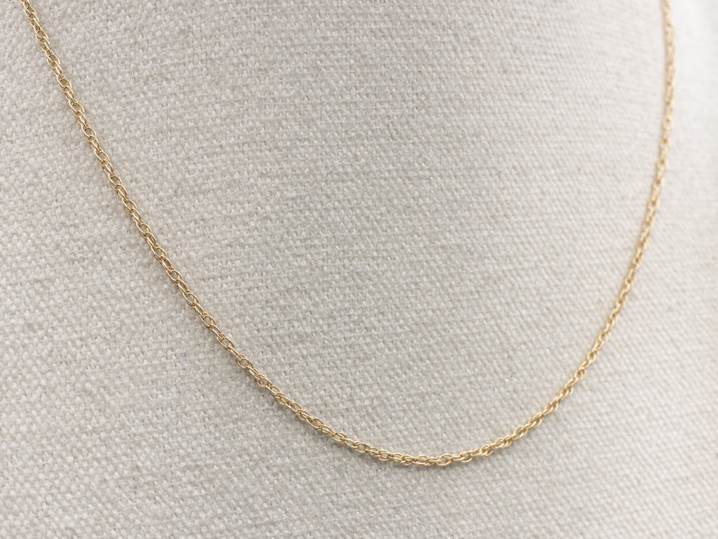 Yellow Gold Rope Chain with Spring Ring Clasp